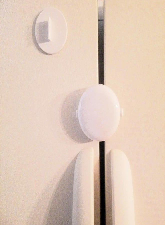 Qdos Safety Adhesive Fridge/Freezer Lock | White | Easy One Handed Operation - Patented ZeroPinch Design - Unique Modern Design Refrigerator Lock - Baby Proofing Doesn't Have to be Ugly - Image 4